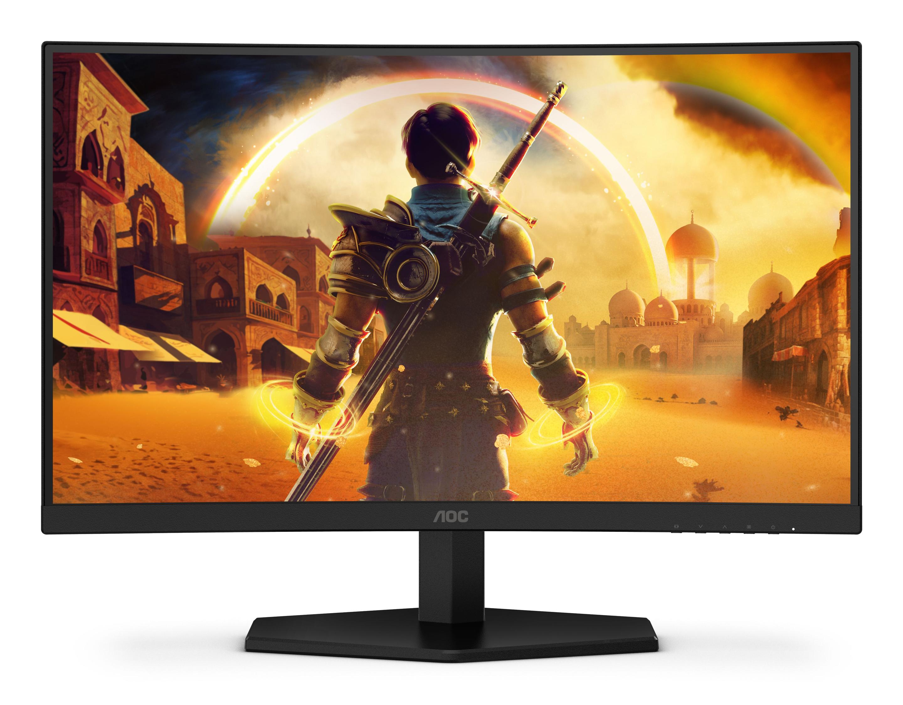 Monitor AOC C24G42E (23,6" - VA - 180 Hz - Preto e Vermelho) — miniatura 4