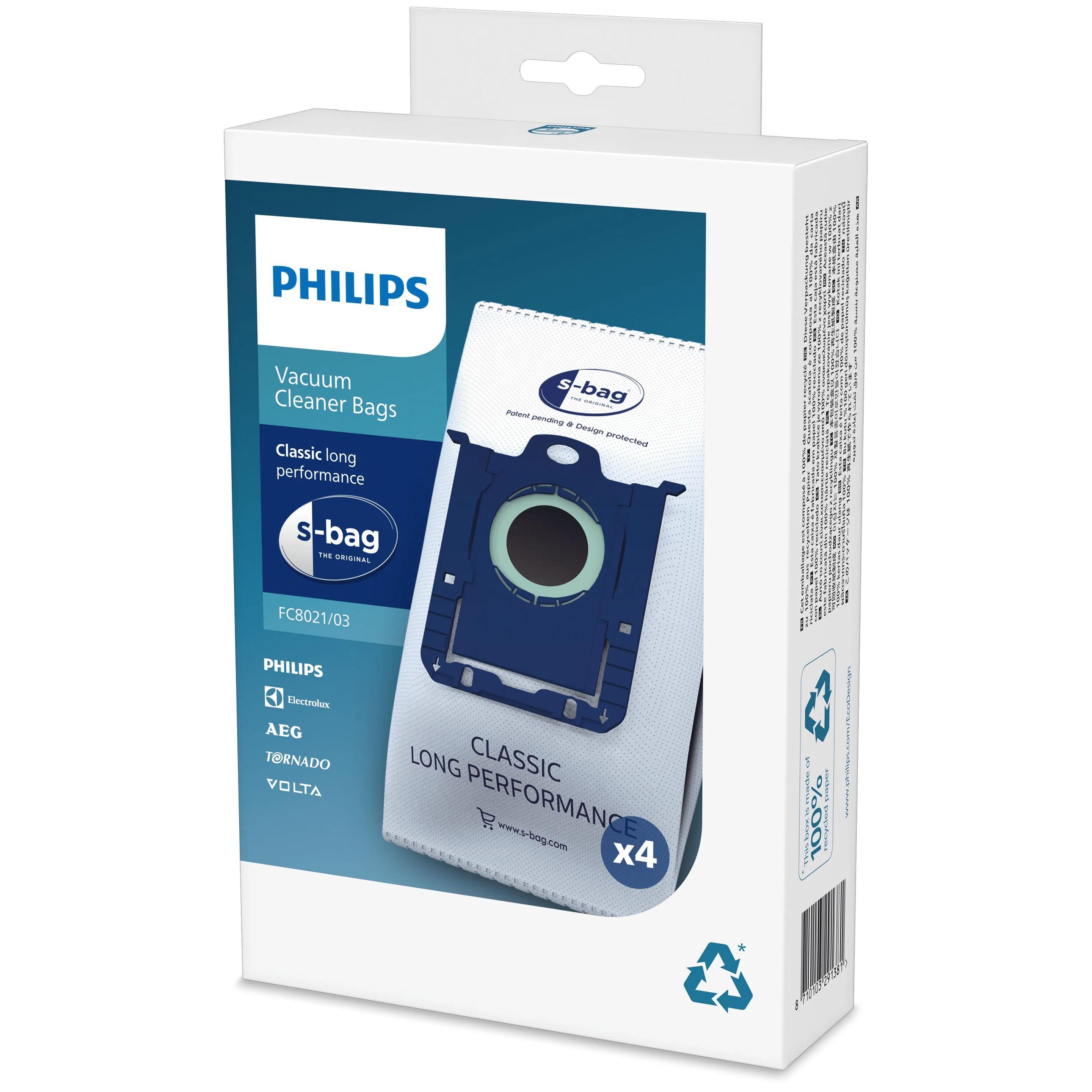 Sacos para Aspirador PHILIPS FC8021/03 (Azul e Branco)