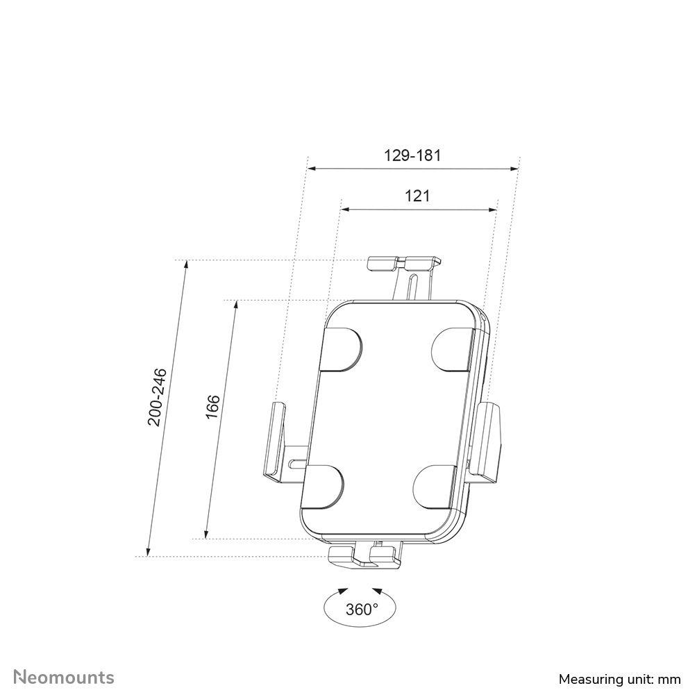 Suporte de Parede de Segurança para Tablets NEOMOUNTS WL15-625BL1 (7,9–11 polegadas - VESA 100 x 100 mm - Preto), miniatura 18