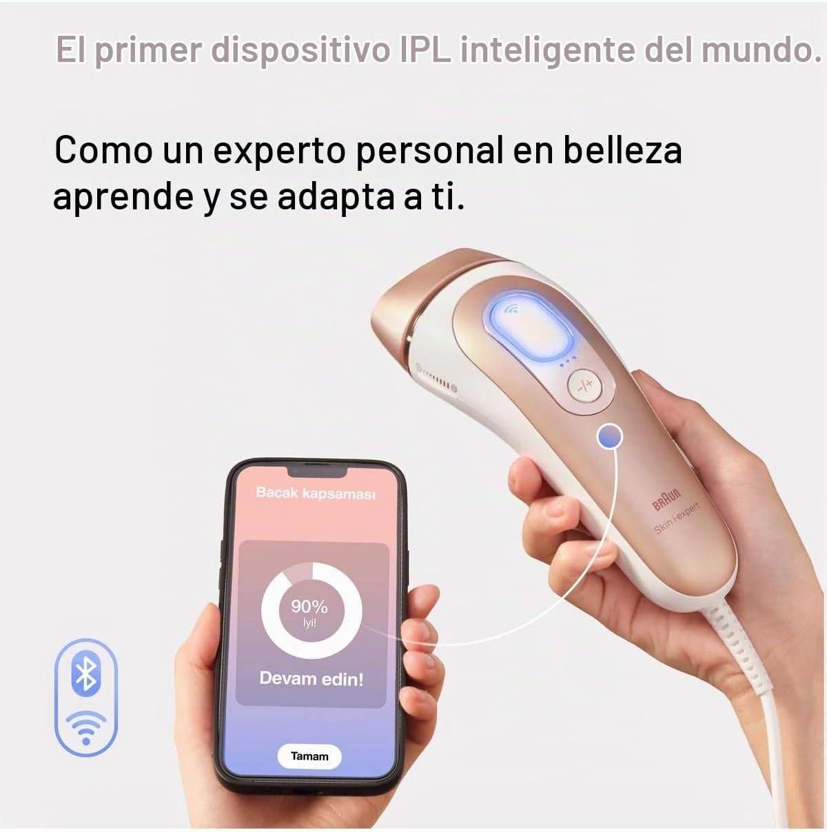 Depiladora IPL BRAUN Silk-Expert Pro PL7253 (Rosa dourado e Branco), miniatura 2