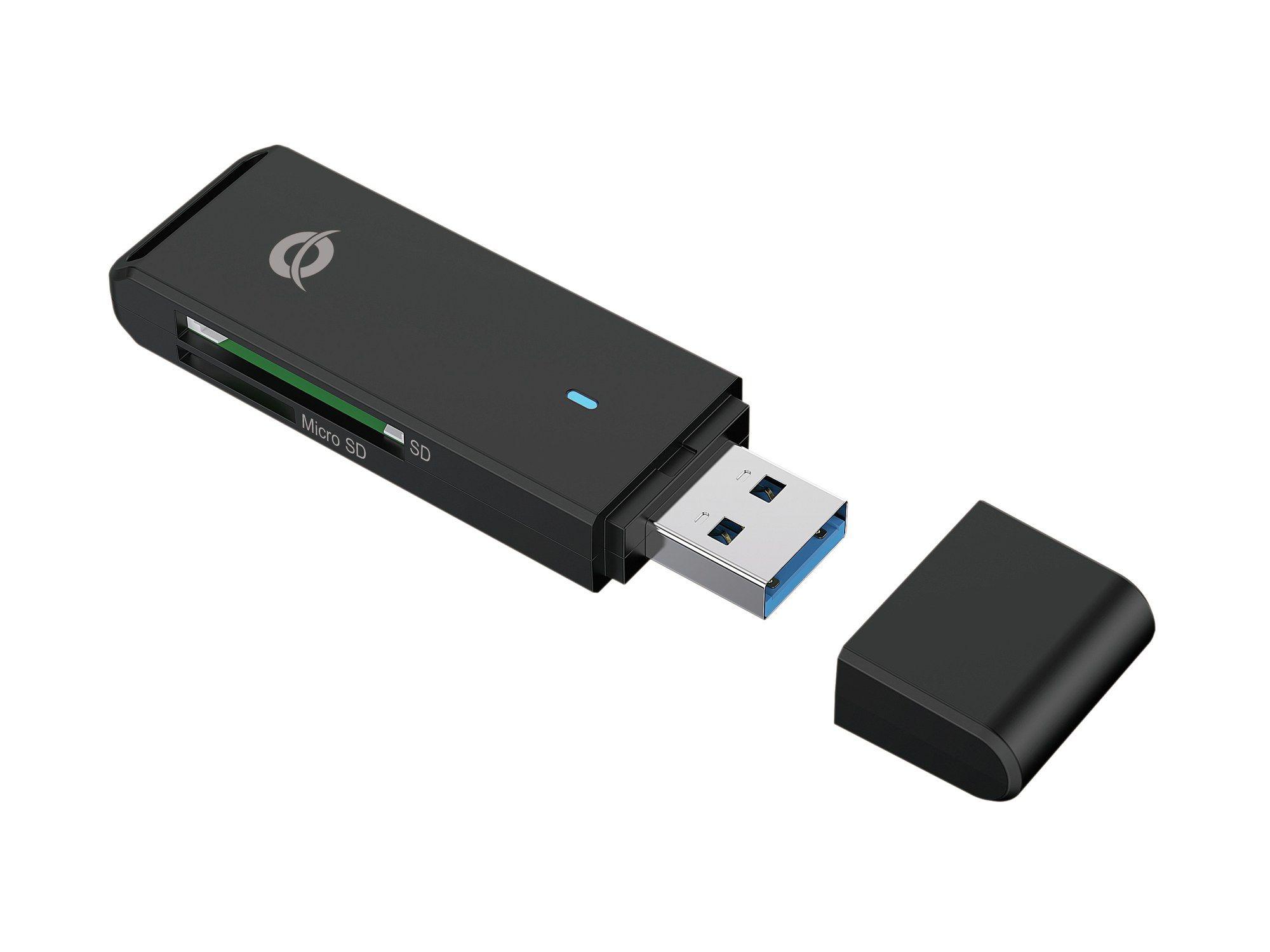 Leitor de Cartões de Memória CONCEPTRONIC BIAN02B (USB 3.2 Gen 1 Type-A - Preto)