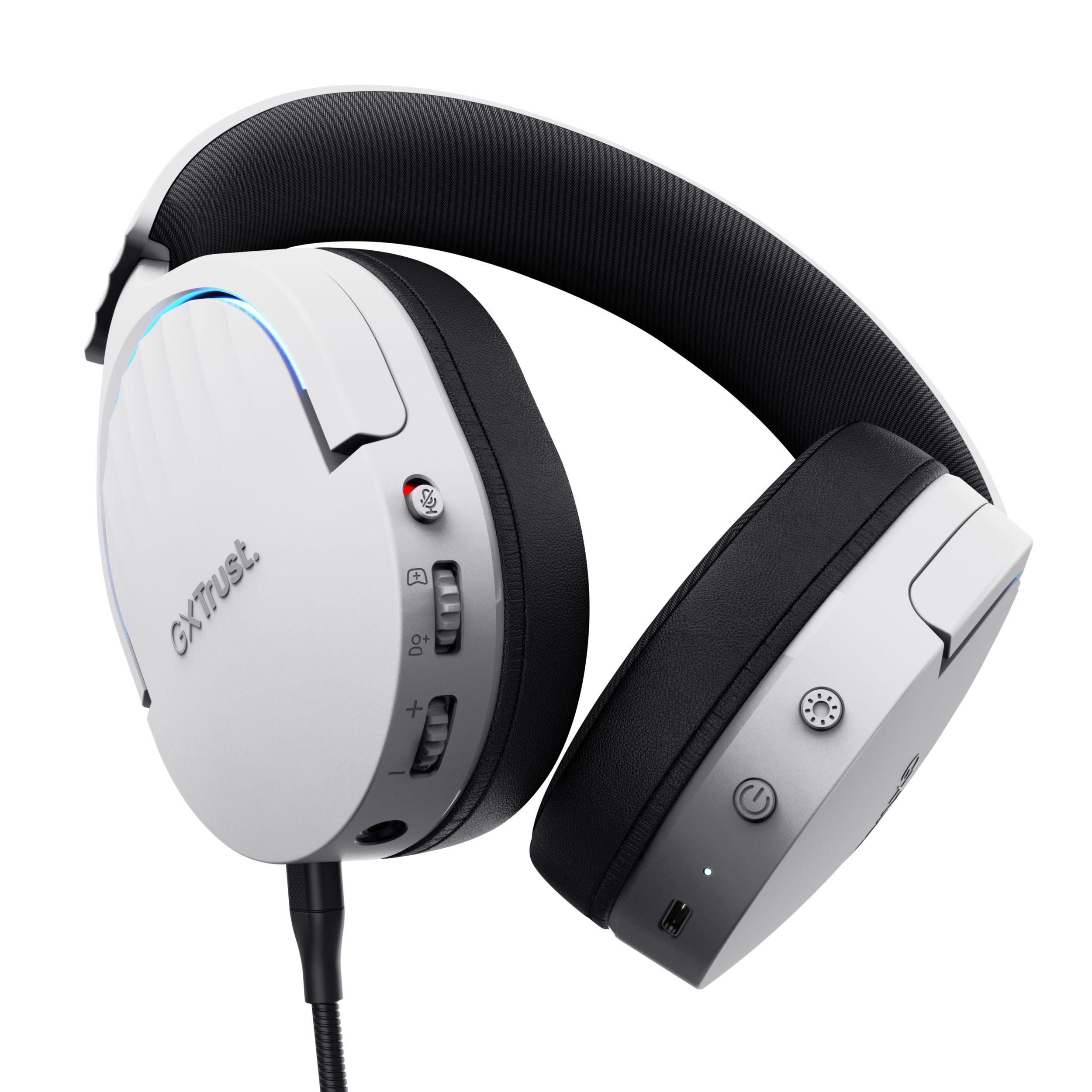 Headset Gaming TRUST GXT 491W Fayzo Wireless (Binaural - Com fios e sem fios - 5 cm - Branco), miniatura 4