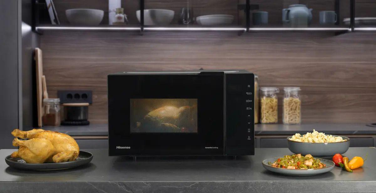 Micro-ondas com Grelhador Independente HISENSE H23MOBS5HG4 (800 W - 1000 W - 23 l - Preto) — miniatura 7