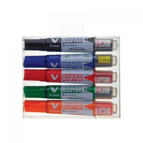 Conjunto de 5 Marcadores para Quadro Branco PILOT V-Board Master Begreen (Plástico - Cores Sortidas) — miniatura 2