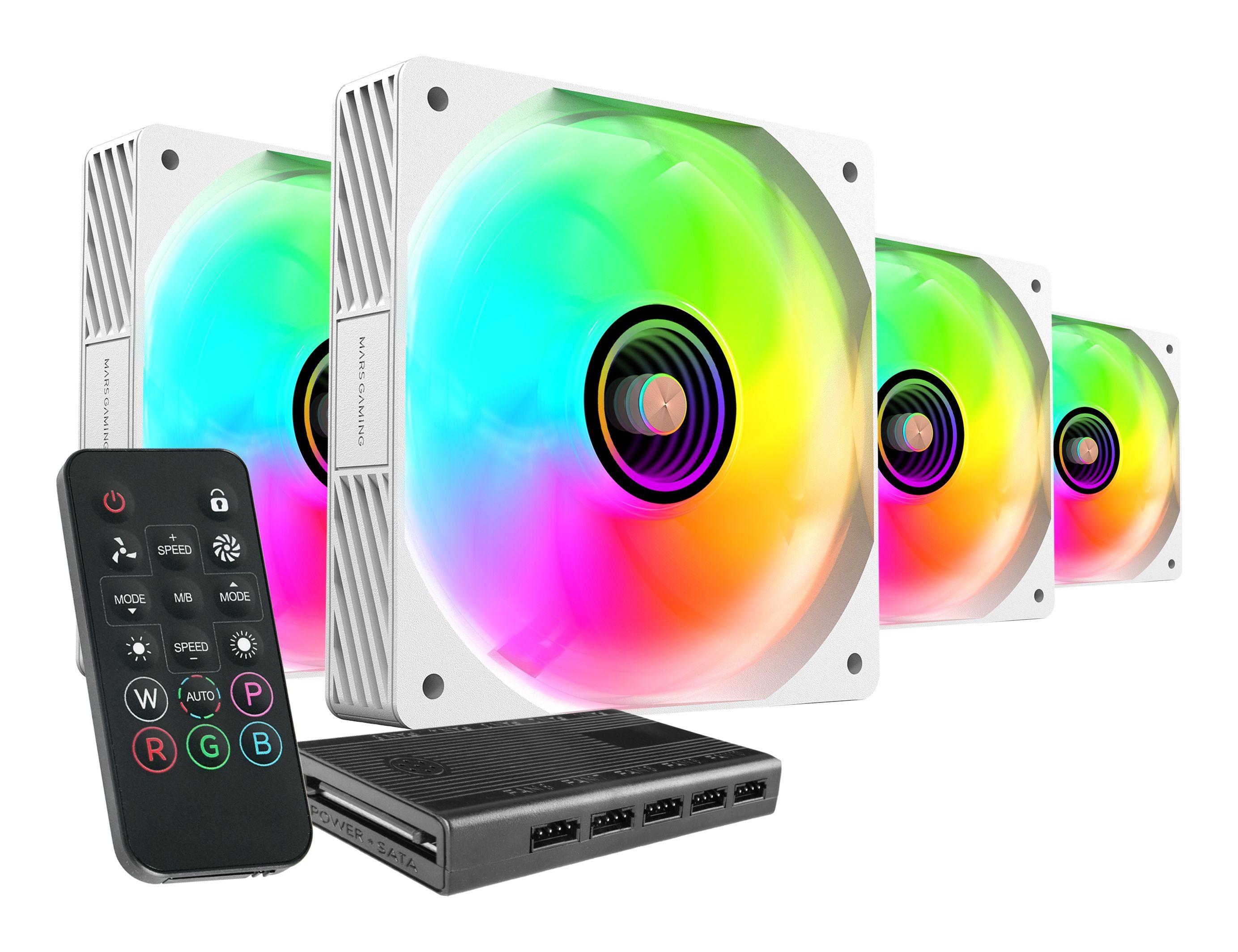 Kit de Ventoinhas MARS GAMING MF-SI4KIT (Branco)