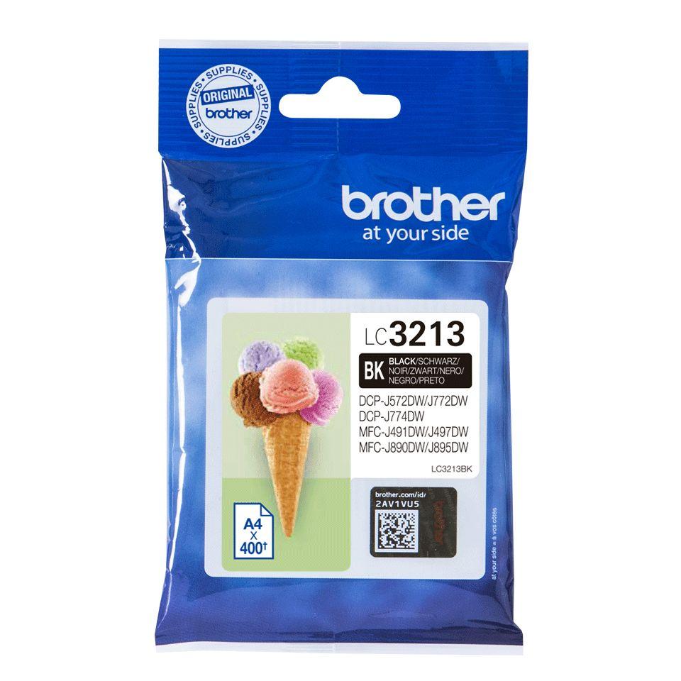 Tinteiro BROTHER LC3213BK (400 páginas - Preto)