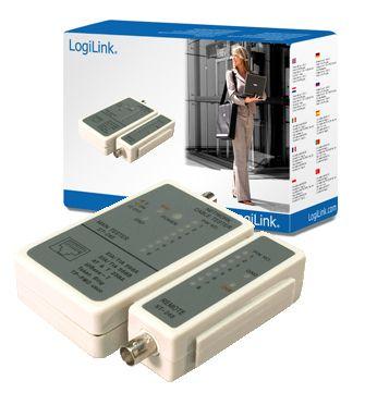 Testador de Cabos de Rede LOGILINK WZ0011 (RJ45 e BNC)