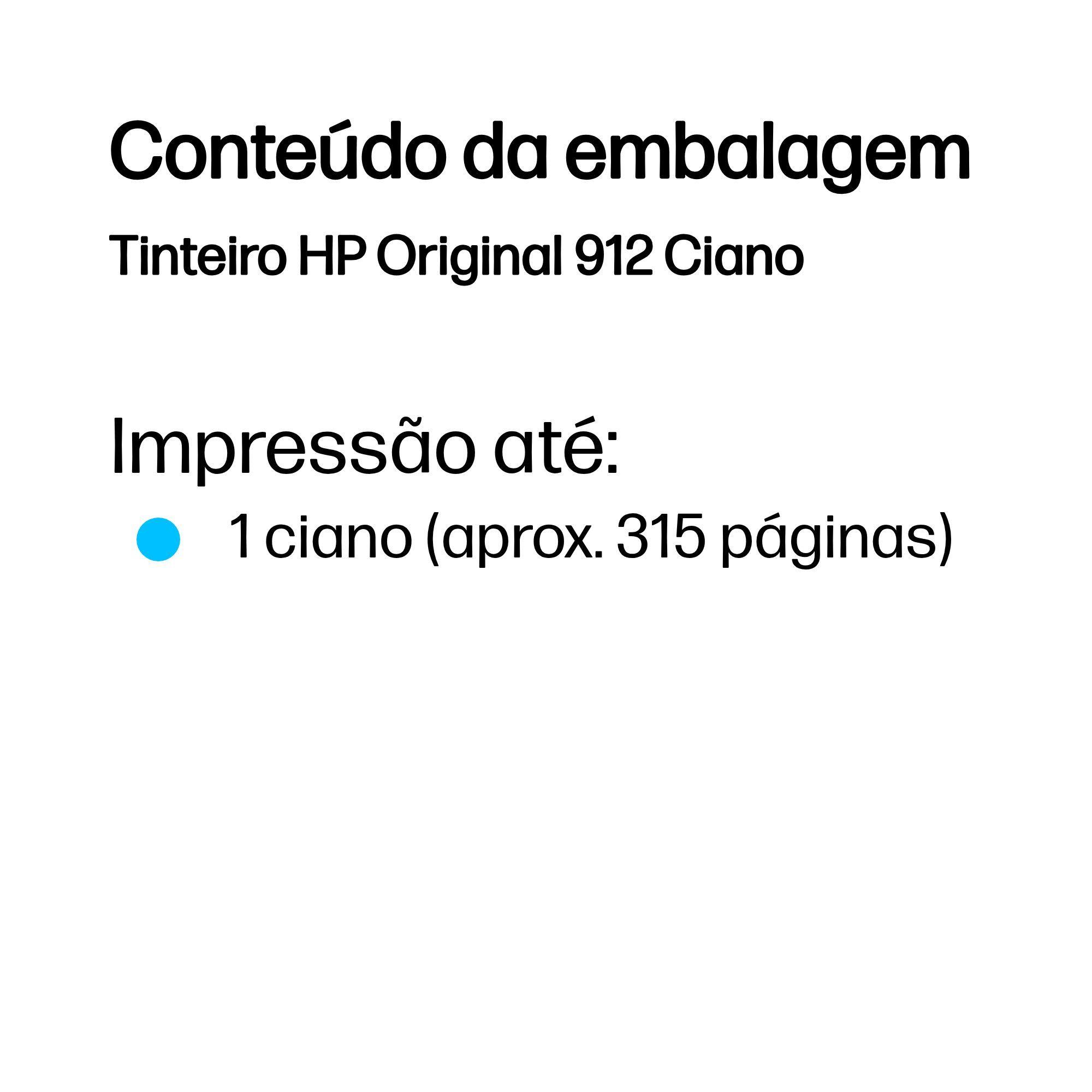 Tinteiro HP 3YL77AE / 912 (315 páginas - Preto), miniatura 3