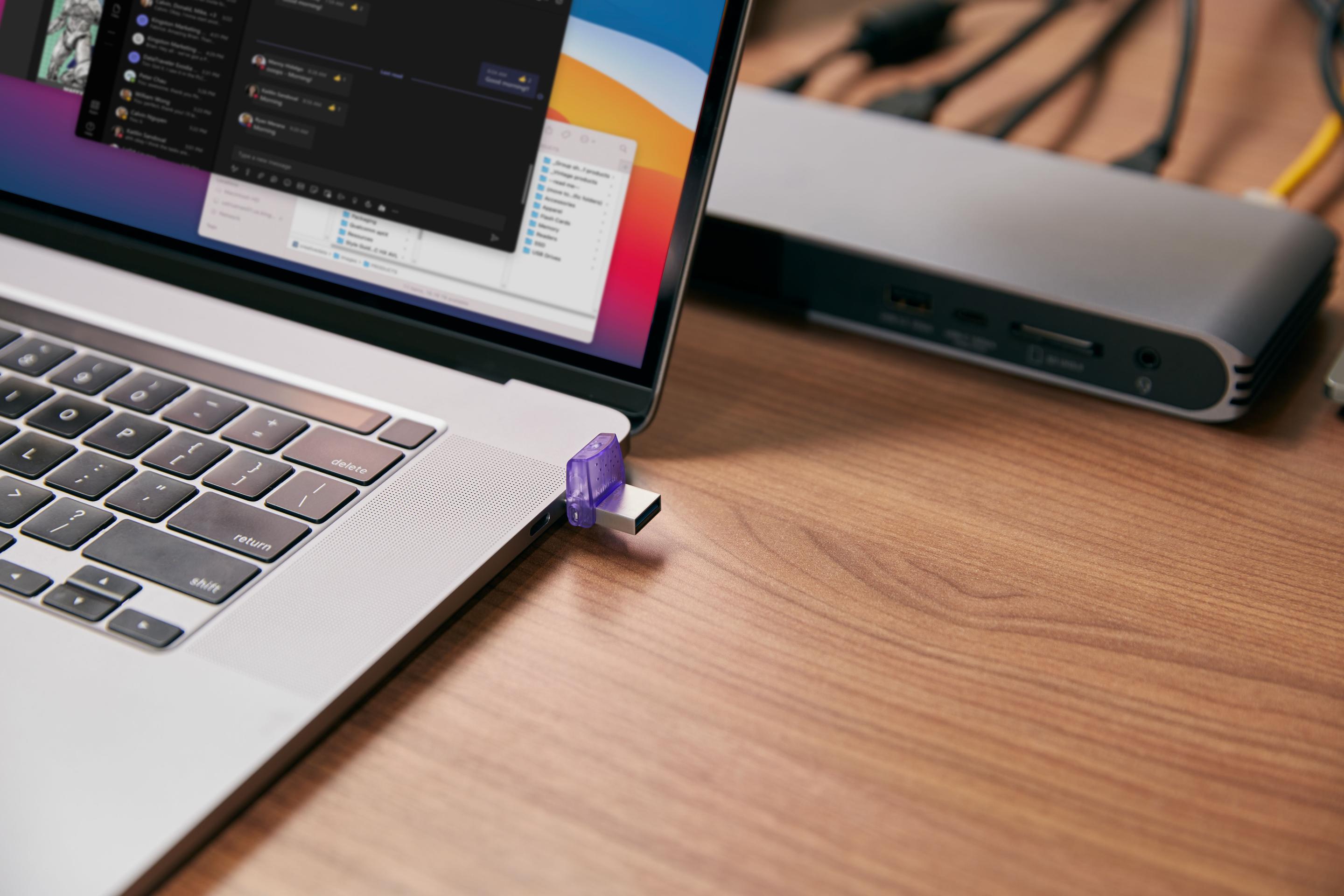 Pen USB KINGSTON DataTraveler microDuo 3C (64 GB - Outro - USB Type-A / USB Type-C - Roxo e Aço Inoxidável) — miniatura 9