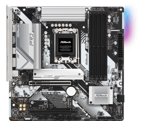 Motherboard ASROCK B760M Pro RS (LGA 1700 - Micro ATX - Duplo canal), miniatura 3
