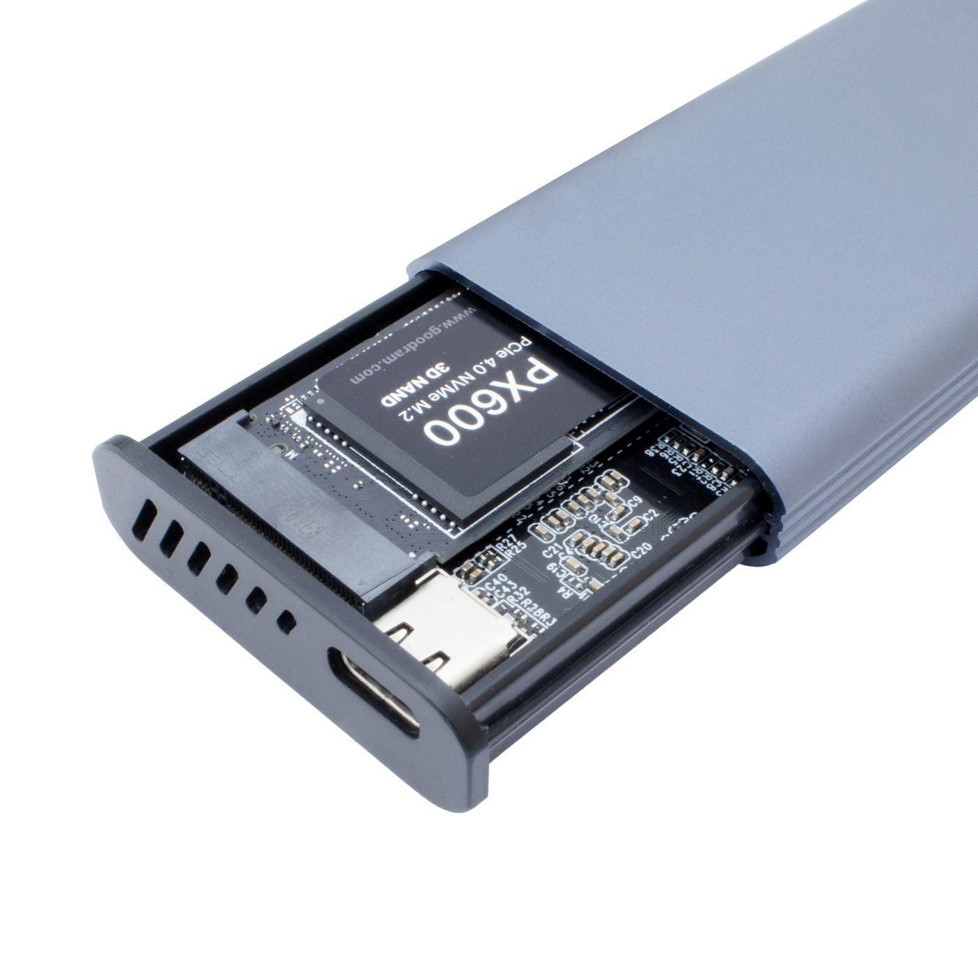 Caixa Externa M.2 para SSD COOLBOX COO-MCM-M2F (M.2 - USB Type-C - Cinzento), miniatura 4