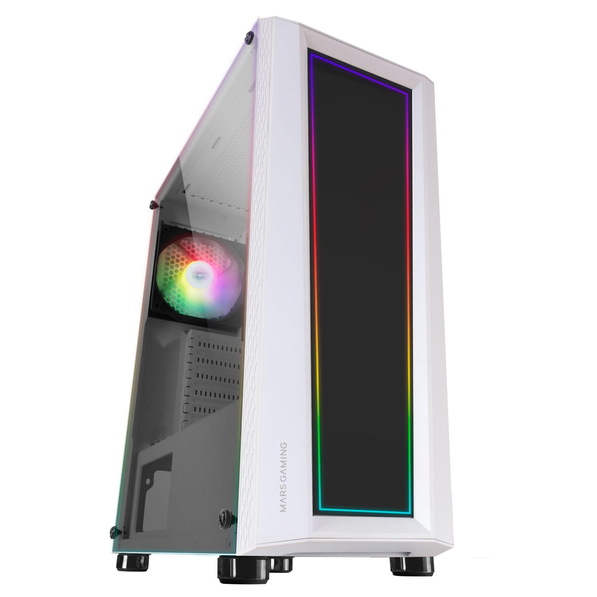 Caixa PC MARS GAMING MC-ART (ATX, micro ATX, Mini-ITX - Midi Tower - Acrílico, Vidro temperado - Branco)