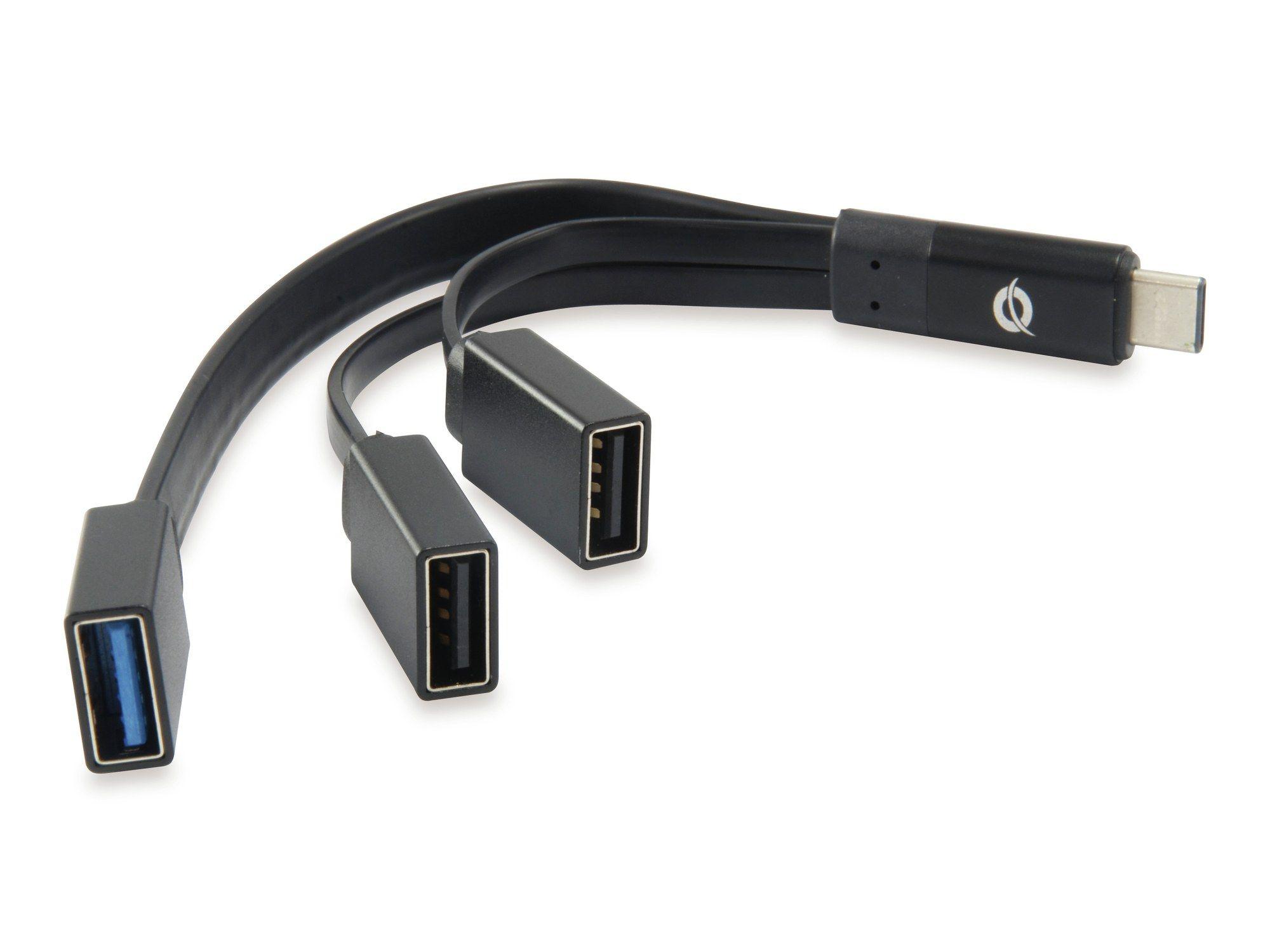 Hub USB-C CONCEPTRONIC HUBBIES01B (Preto)