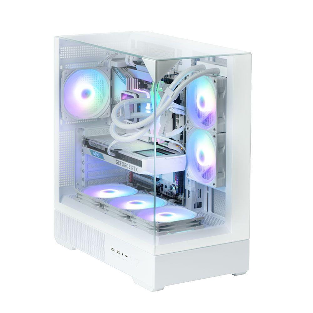 Caixa de Computador ZALMAN P40 PRISM WHITE (ATX, Micro ATX, Mini-ITX - Midi Tower - Plástico, aço, vidro temperado - Branco) — miniatura 5