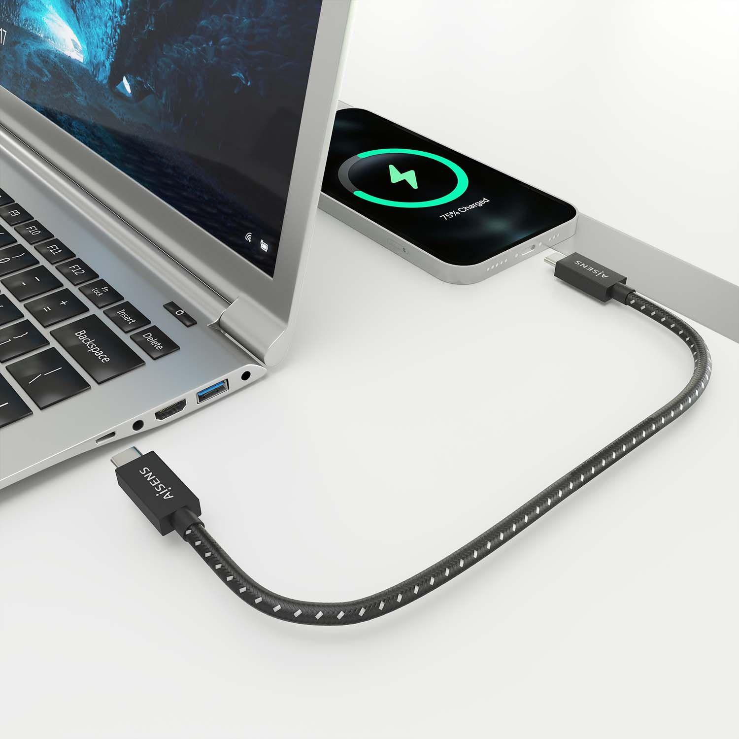 Cabo USB-C AISENS A156-0867 (1 m - USB C - Preto) — miniatura 5