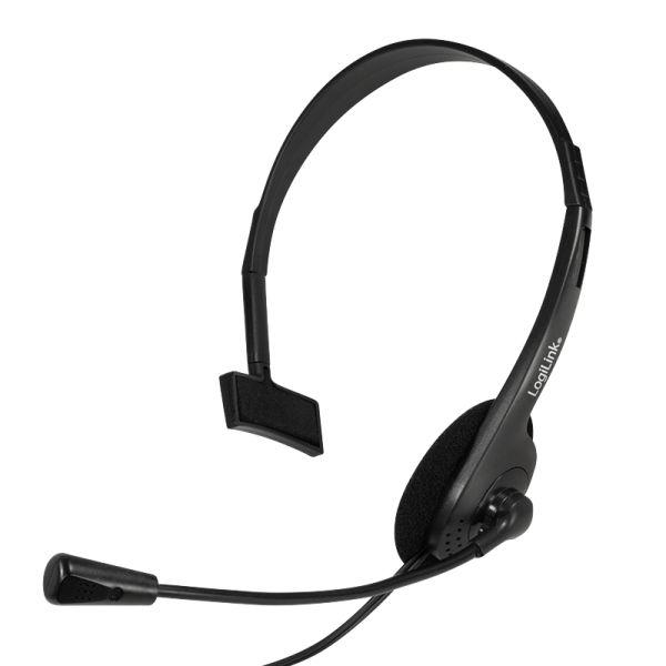 Headset Monofónico LOGILINK HS0054 (Monofónico - Com fios - Supra-aural - Preto), miniatura 4