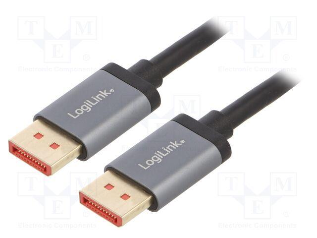 Cabo DisplayPort LOGILINK CDA0104 (1 m - Preto e Cinzento), miniatura 3