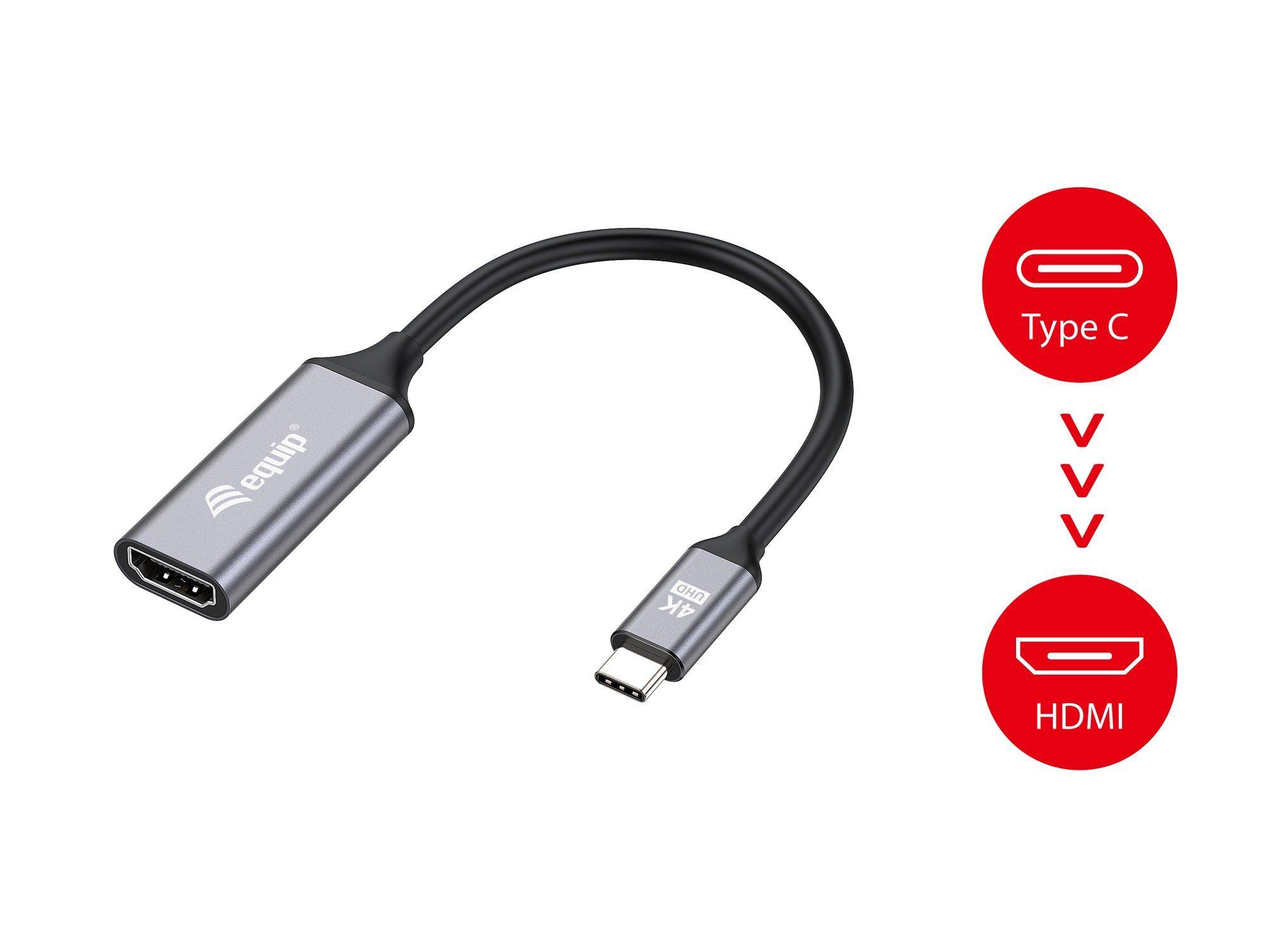 Adaptador USB-C para HDMI EQUIP 133491 (0,15 m - USB Type-C - Cinzento e Preto), miniatura 5