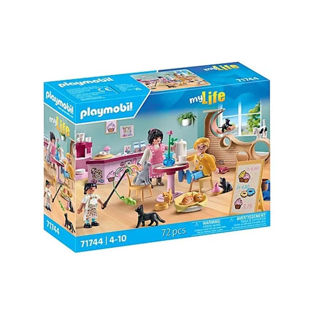 Conjunto de Construção PLAYMOBIL 71744 Cafetaria para Gatos (A partir dos 4 anos - Multicor)