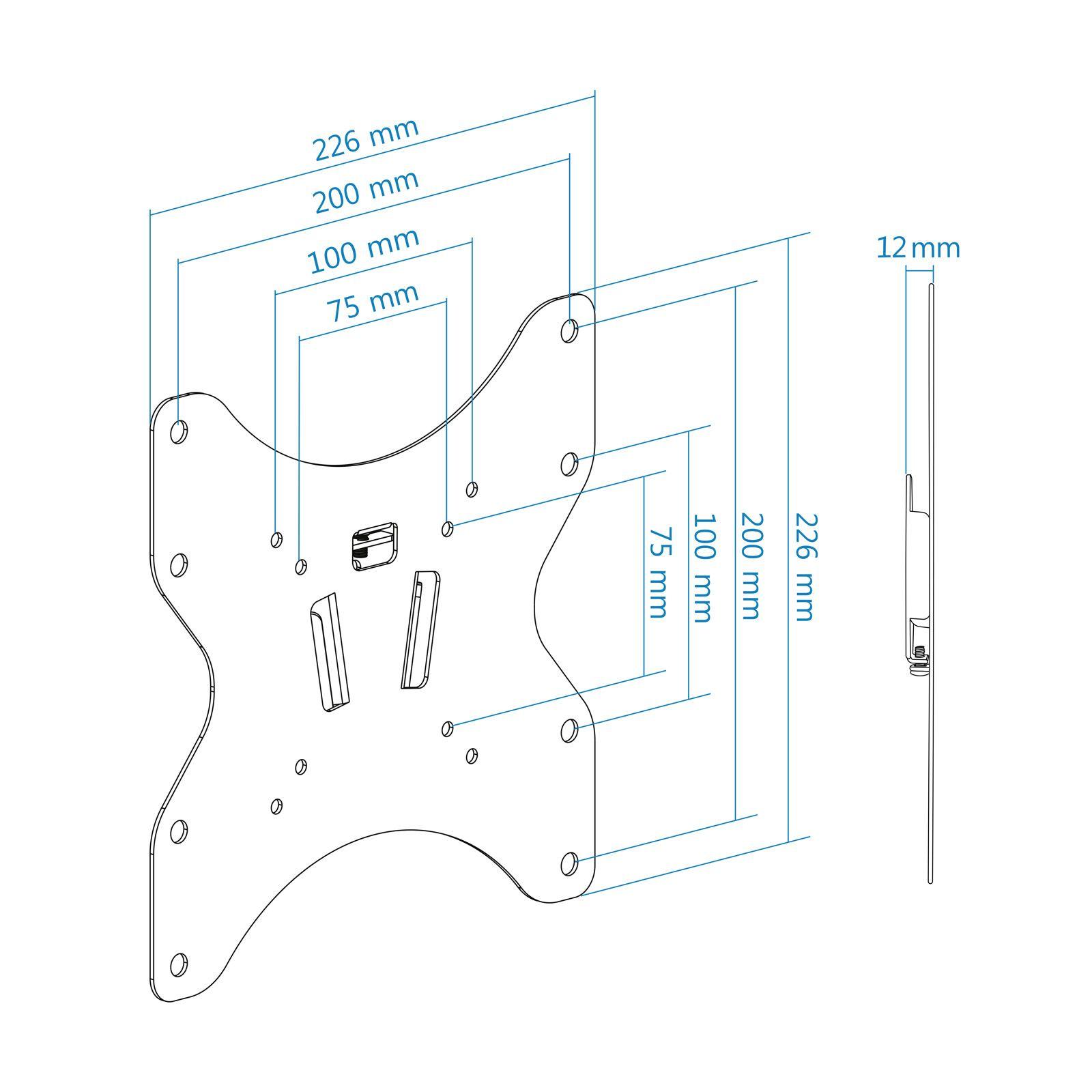 Suporte de Parede para TV TOOQ LP1242F-B (23-42" - VESA 200x200 - 35 kg - Preto), miniatura 7