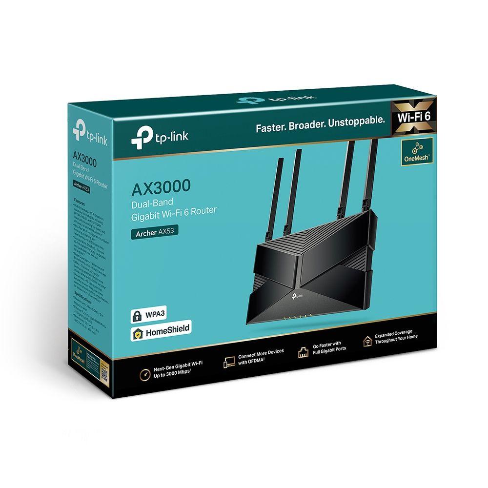 Router TP-LINK Archer AX53 (Wi-Fi 6 - 2402 Mbit/s - Dual-band - Preto) — miniatura 4