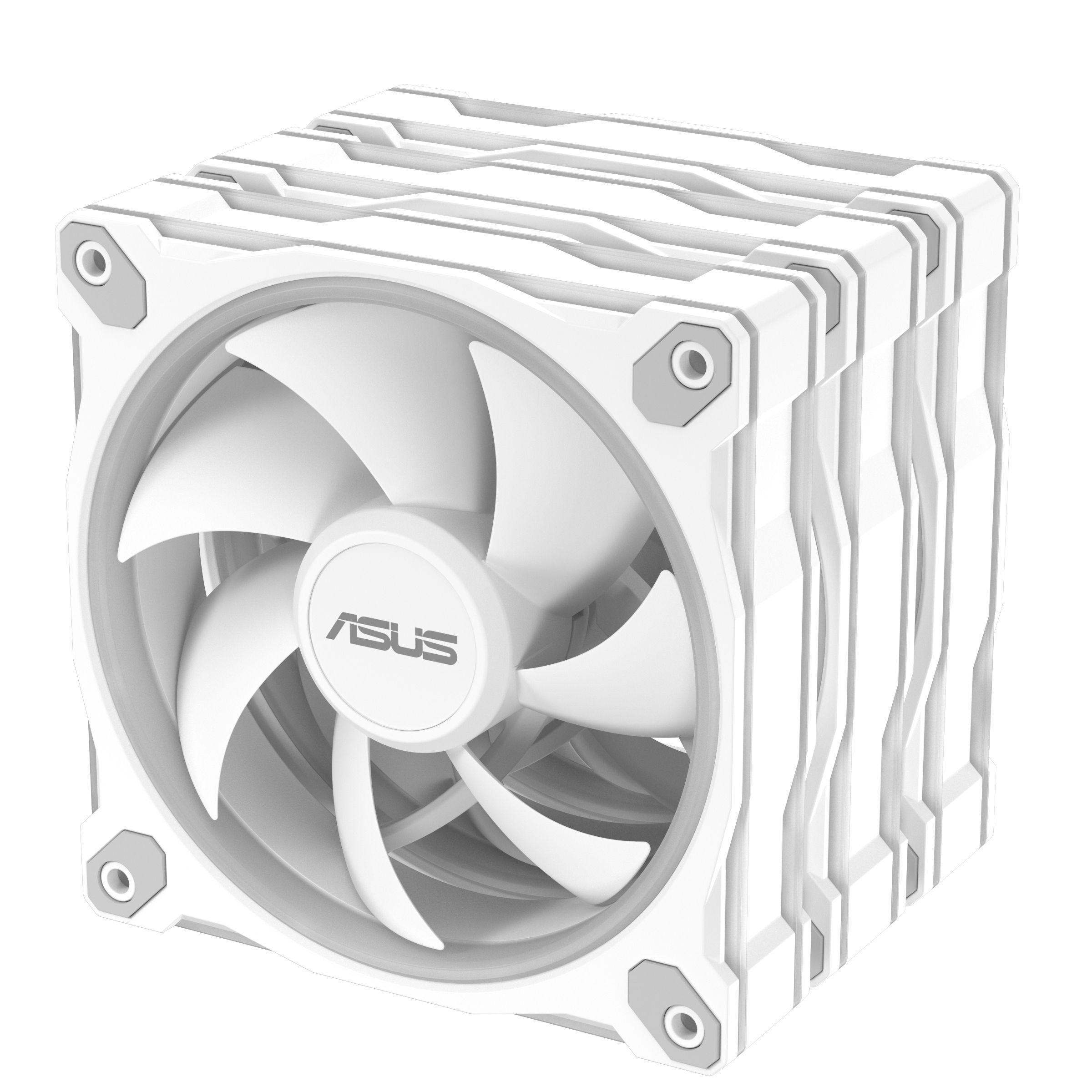 Conjunto de Ventoinhas para Caixa PC ASUS Prime MR120 ARGB White 3in1 (Branco) — miniatura 12