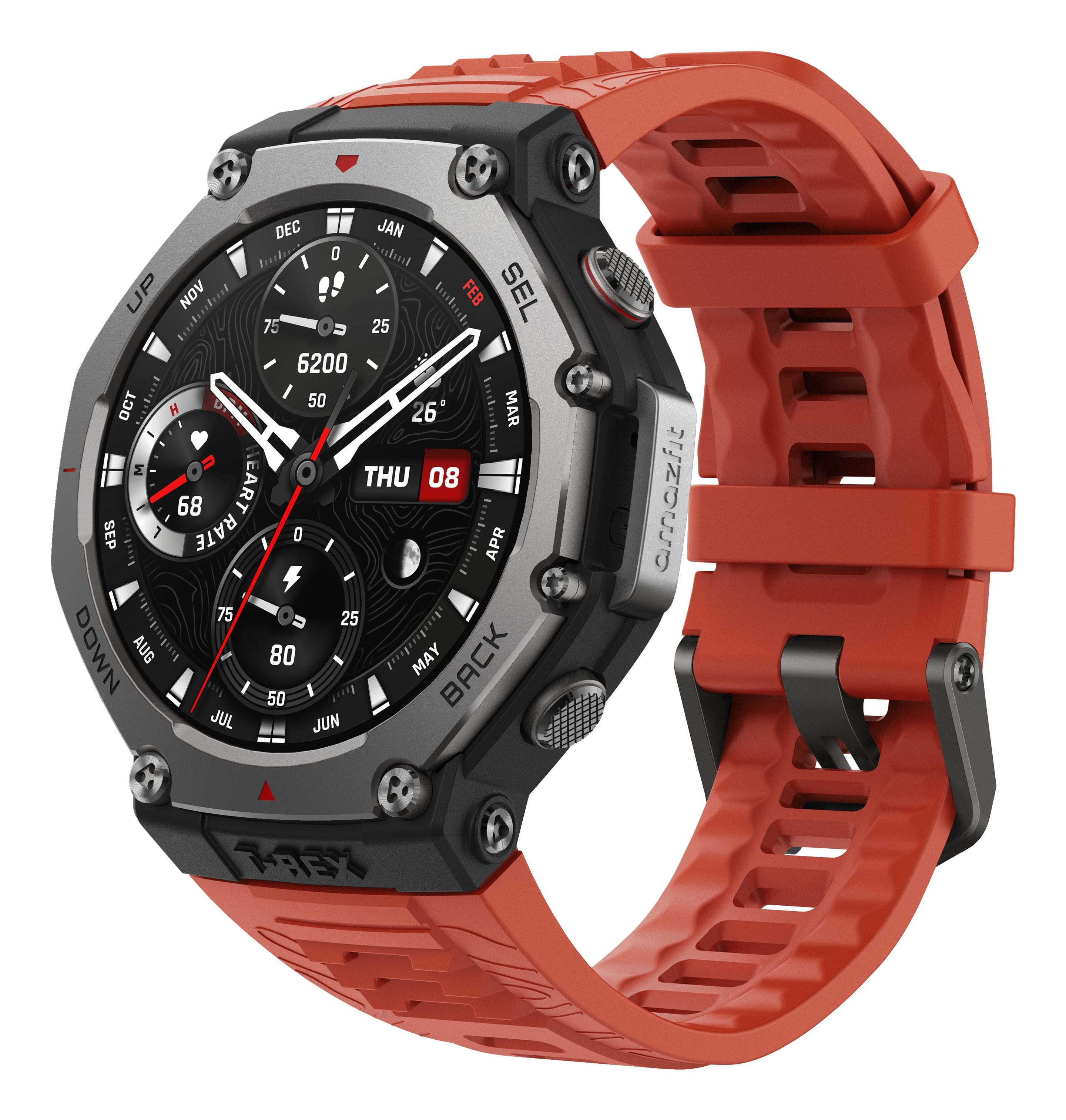 Smartwatch AMAZFIT T-Rex 3 (Redondo - Zepp OS - OLED - Vermelho Lava) — miniatura 3