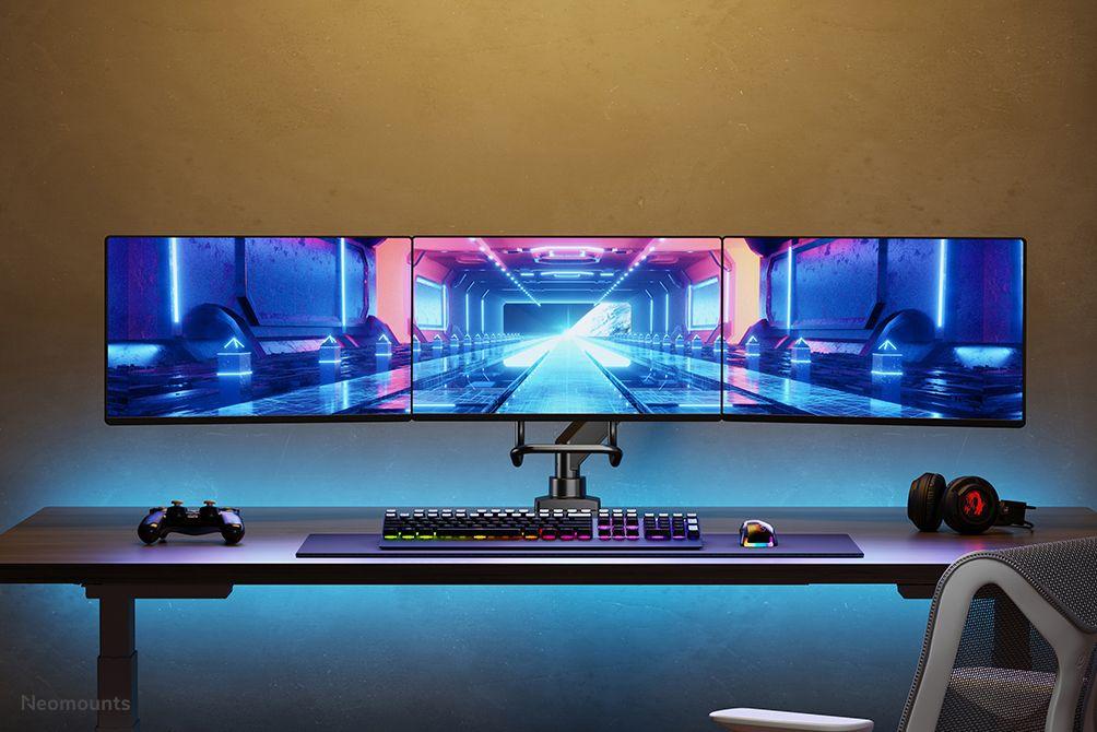 Suporte de Secretária para 3 Monitores NEOMOUNTS NM-D775DX3BLACK (17–27" - 6 kg por monitor - Preto), miniatura 16
