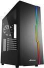 Caixa PC SHARKOON RGB Slider (ATX, Micro ATX, Mini-ITX - Midi Tower - 15,7 cm - Preto)