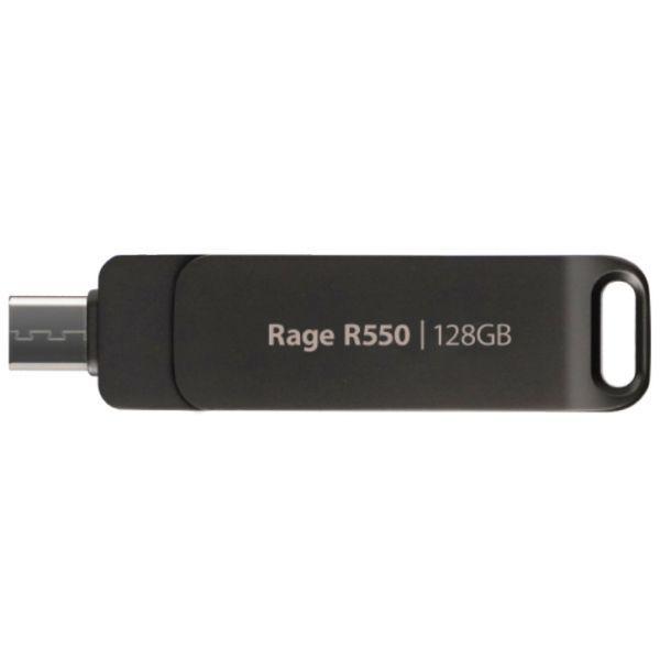 Pen USB PATRIOT Rage R550 (128 GB - Rotação - USB Tipo A / USB Tipo C - Preto)