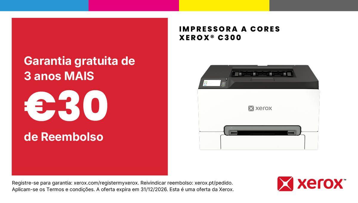 Impressora Laser a Cores XEROX C300 (A4 - 251 folhas - Wi-Fi, Ethernet - Branco/Preto), miniatura 2