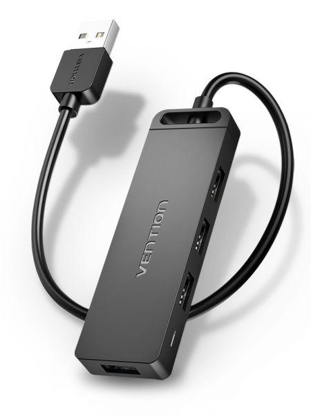 Hub USB VENTION CHMBB (0,15 m - USB-A/USB 2.0 x4/Micro-B - Preto) — miniatura 2