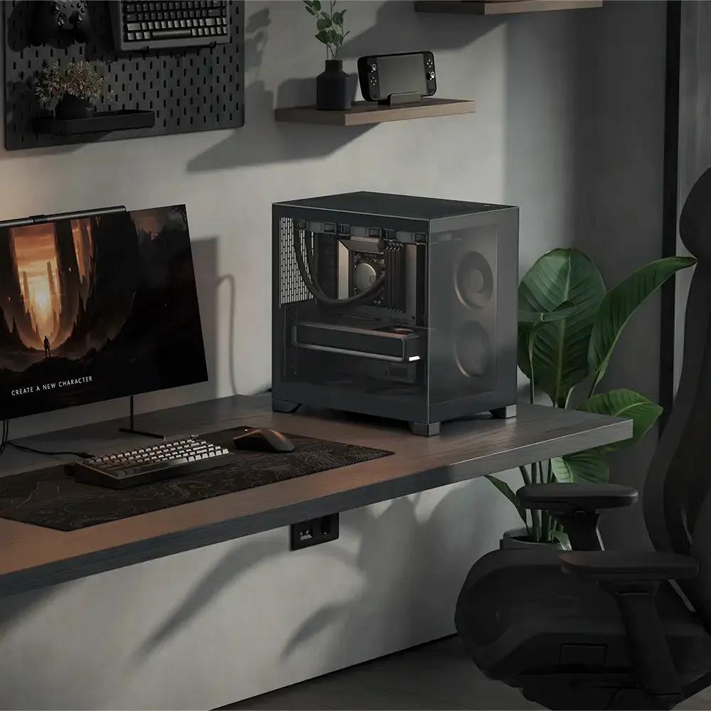 Caixa ATX FRACTAL DESIGN Pop 2 Vision (Mini-ATX, ATX, E-ATX - Tower - 17,2 cm - Preto) — miniatura 3