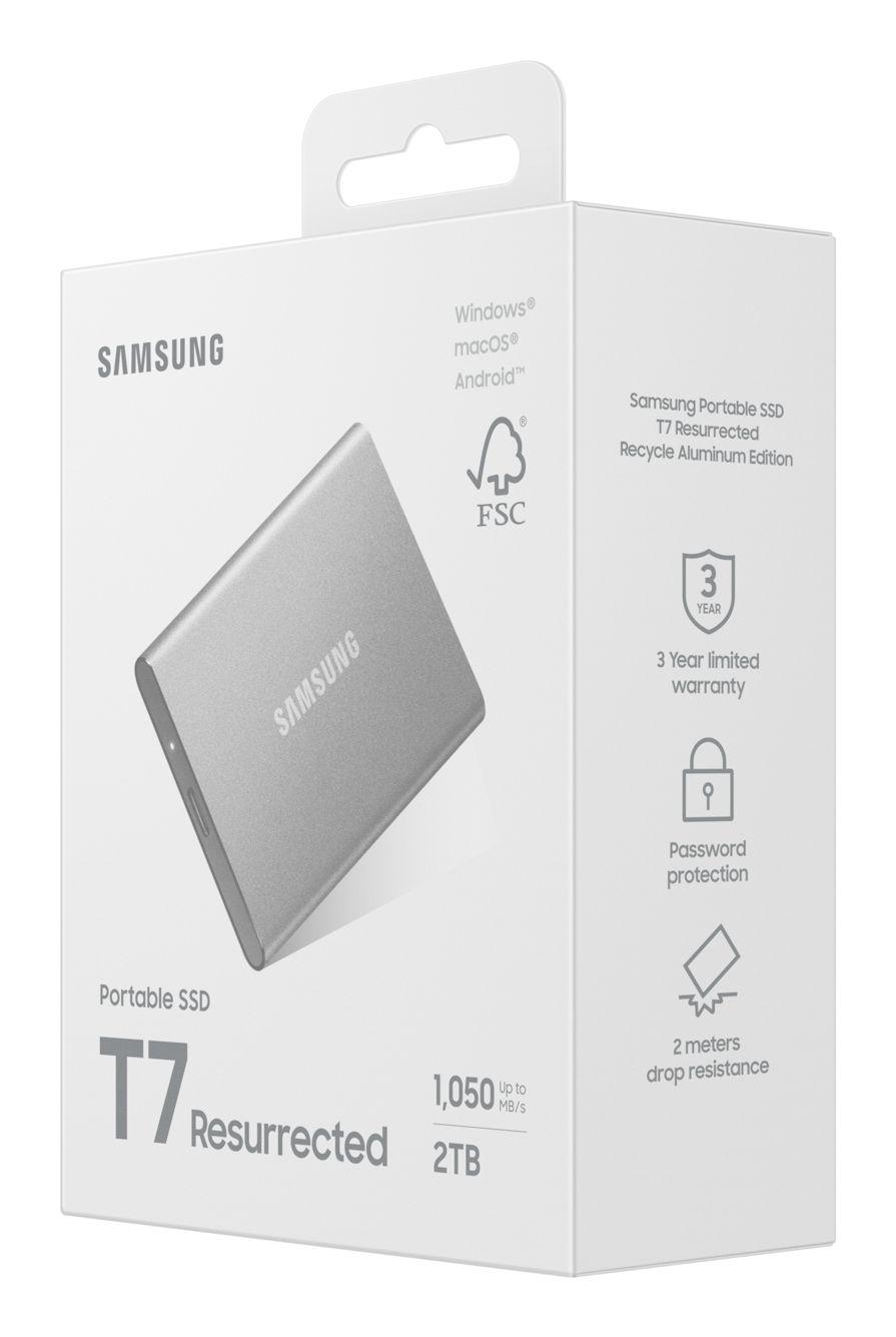 SSD SAMSUNG T7 Resurrected MU-PD2T0G/WW (2 TB - USB 3.2 Gen 2 - Prateado) — miniatura 10