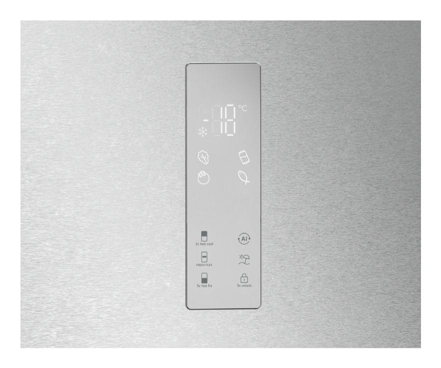 Frigorífico Combinado Independente DREAME DRF560WMXEEUP (409 L - 185x59,5x68 cm - 185 cm - Inox) — miniatura 3