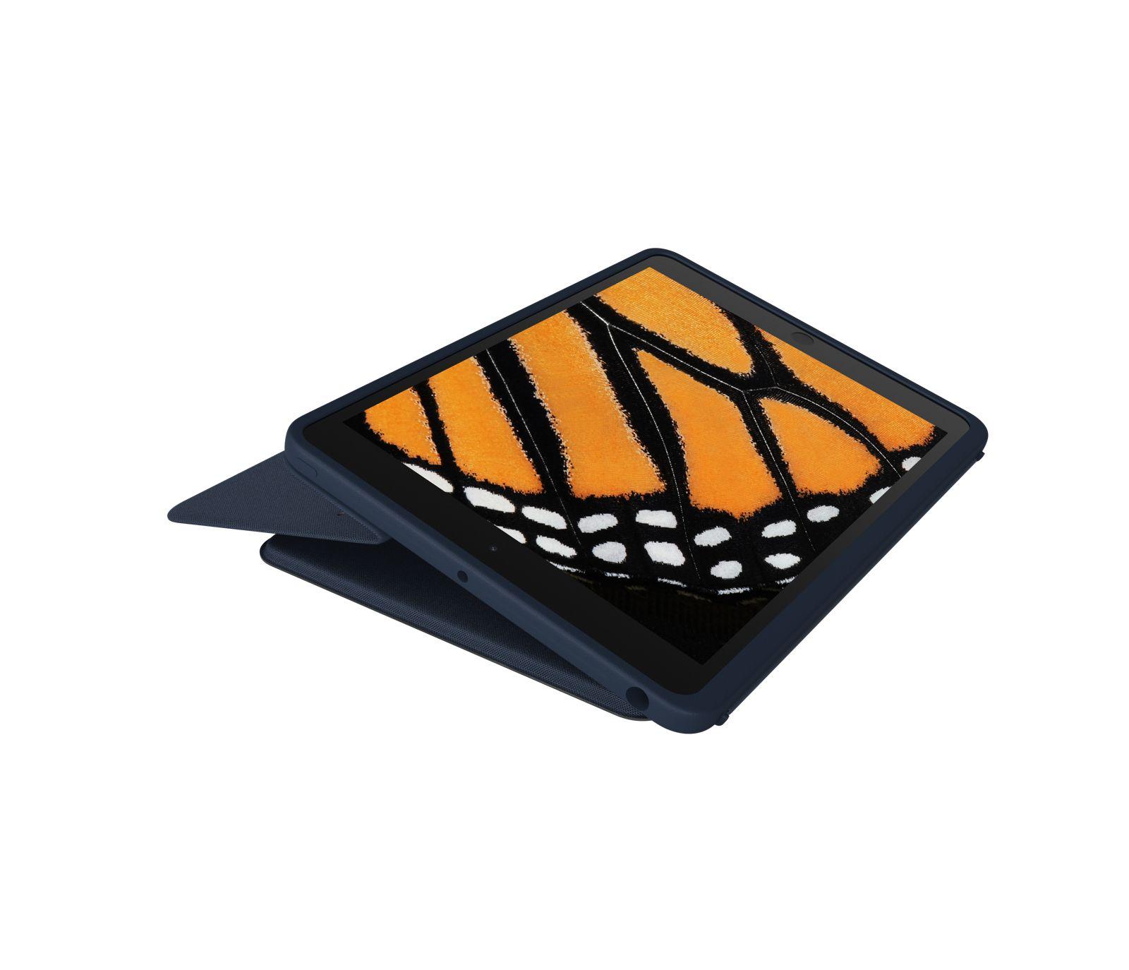 Teclado LOGITECH Rugged Combo 3 Touch (Alemão - Smart Connector - Acoplamento - Azul) — miniatura 2
