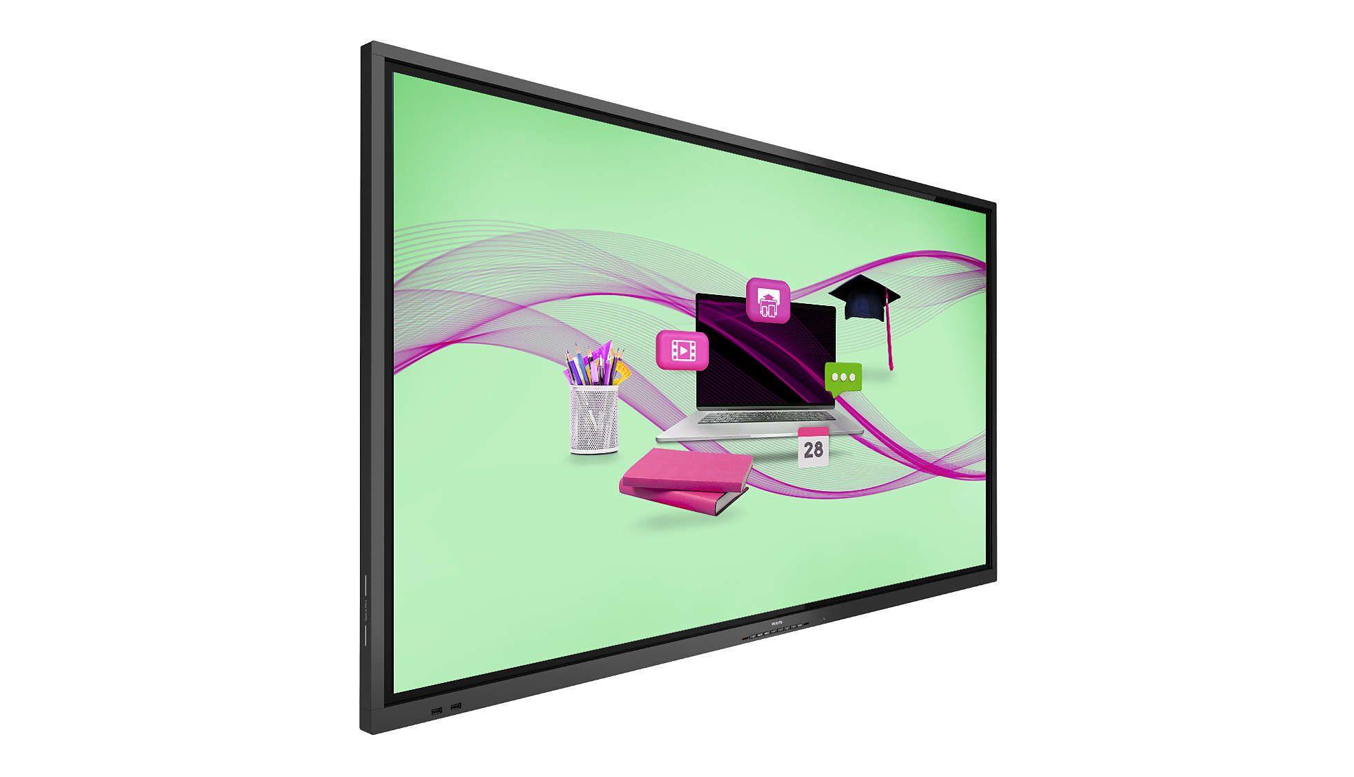 Ecrã Interativo Profissional PHILIPS 65BDL4052E/00 (65" - 4K UHD - 20 pontos tácteis - Preto)