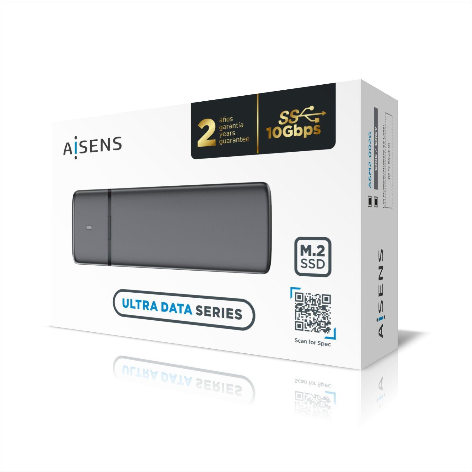 Caixa Externa AISENS ASM2-002G (M.2 - PCI Express, SATA NVMe - Cinzento) — miniatura 4