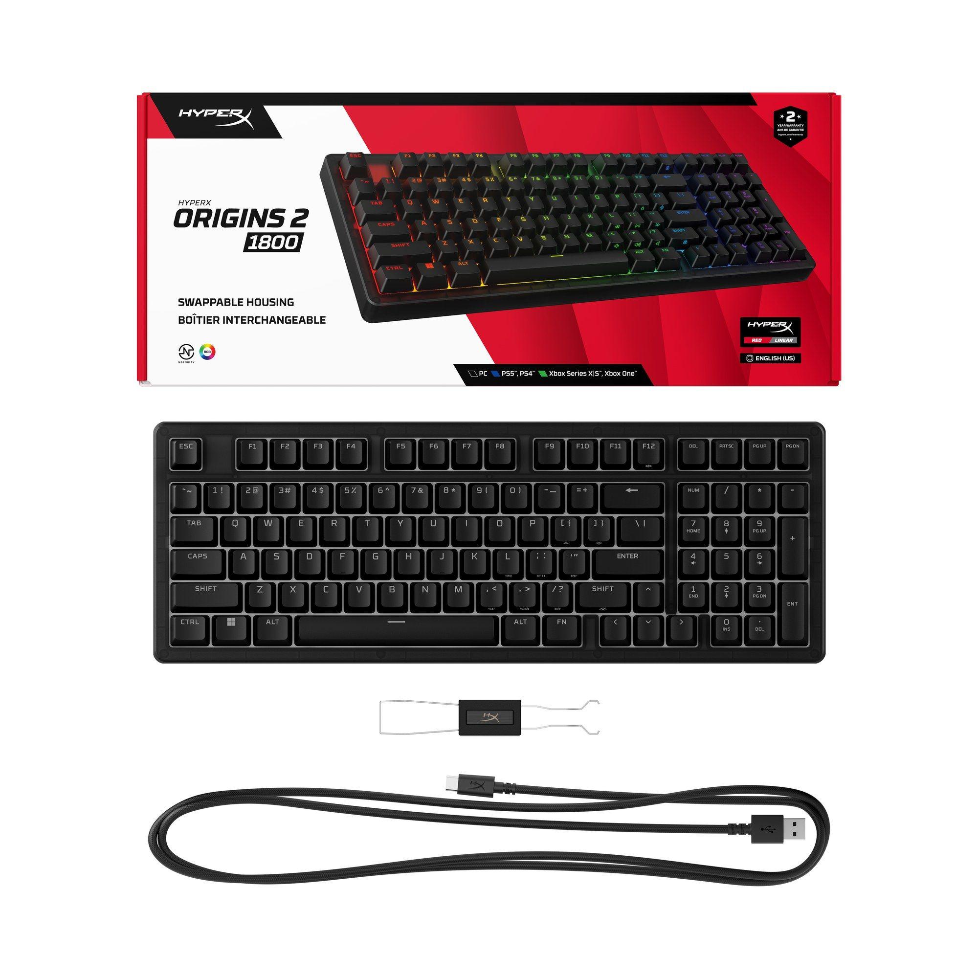 Teclado HYPERX Origins 2 1800 (HyperX Red - 96% - USB - Preto) — miniatura 6