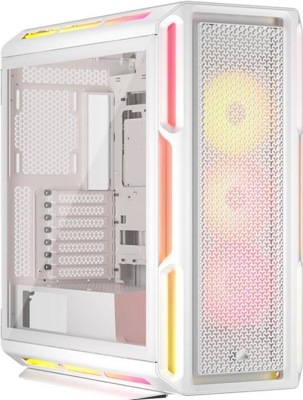 Caixa Mid Tower CORSAIR iCUE LINK 5000T LX RGB (2,5" - Plástico, aço, vidro temperado - Multicolorida - Branco)