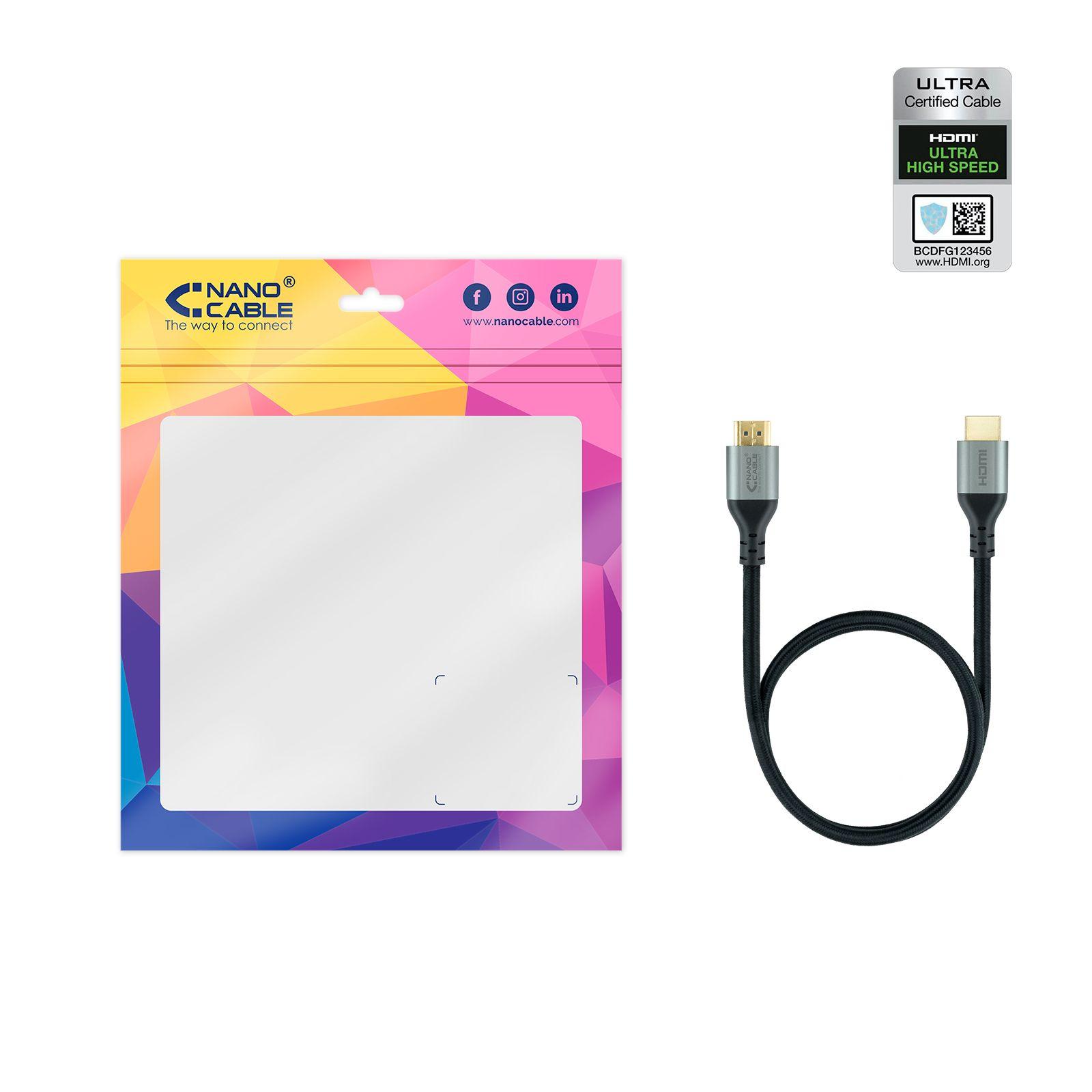 Cabo HDMI NANO CABLE 10.15.8102 (2 m - 120 Hz - HDMI Type A - Preto) — miniatura 5