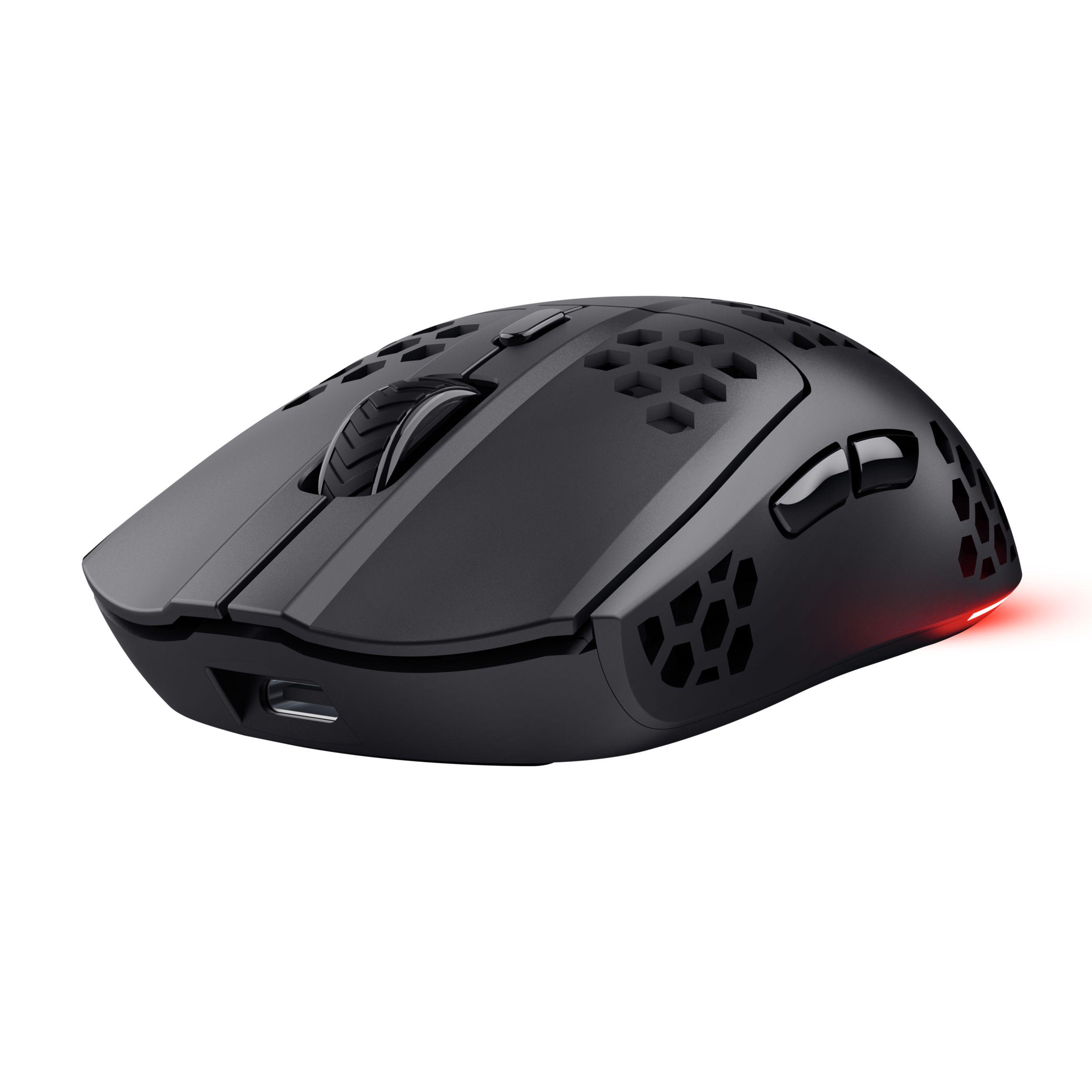 Rato TRUST GXT 929 Helox (Mão direita - 4800 DPI - Ótico - Preto)