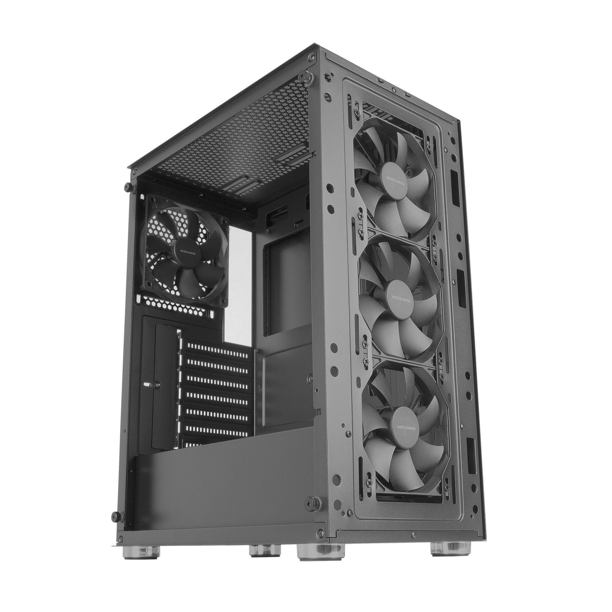 Caixa PC MARS GAMING MC-3000 (ATX, micro ATX, Mini-ITX - 2.5" - 17,7 cm - Preto) — miniatura 5