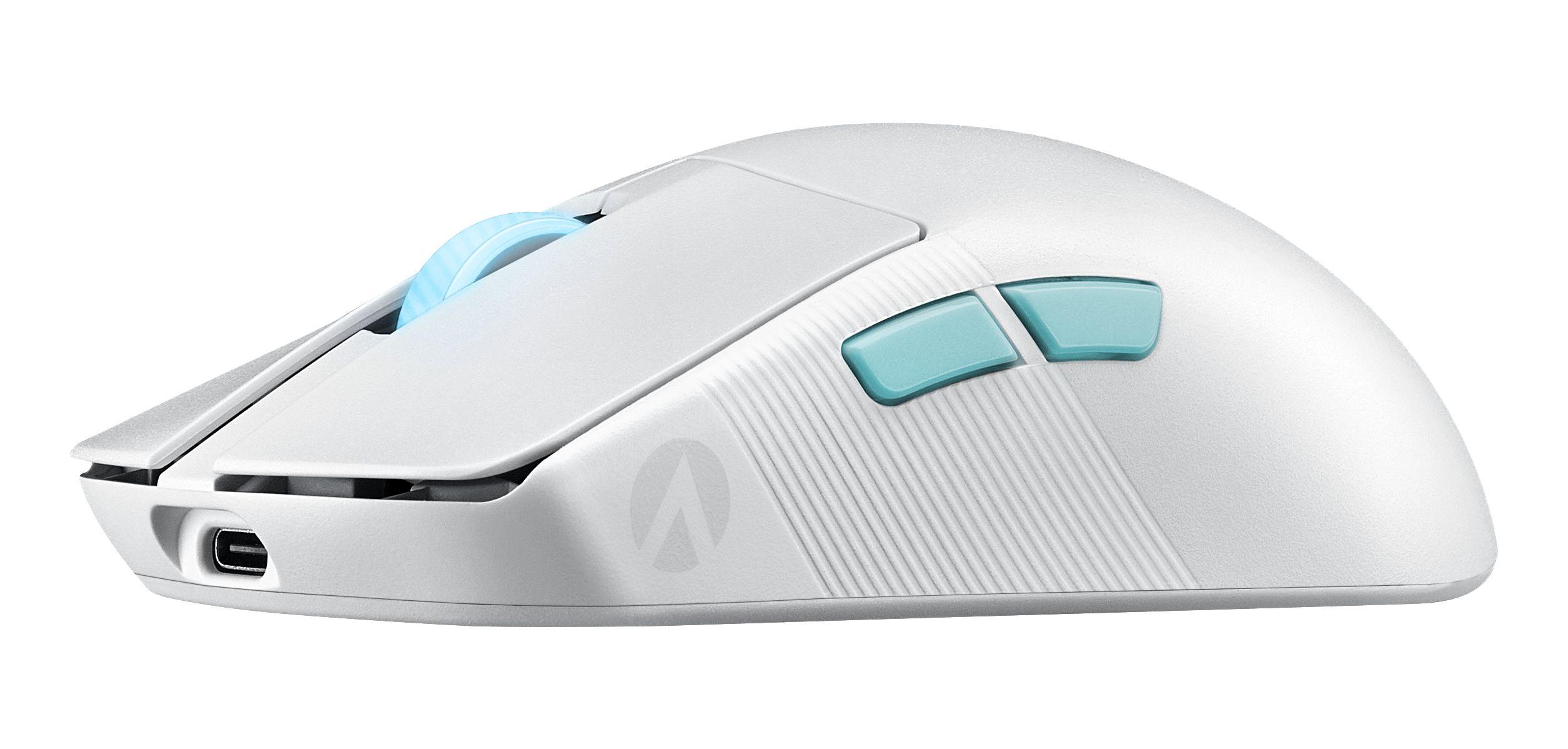 Rato ASUS ROG Harpe Ace Aim Lab Edition (Ambidestro - 36000 DPI - Opto-mecânico - Branco) — miniatura 5
