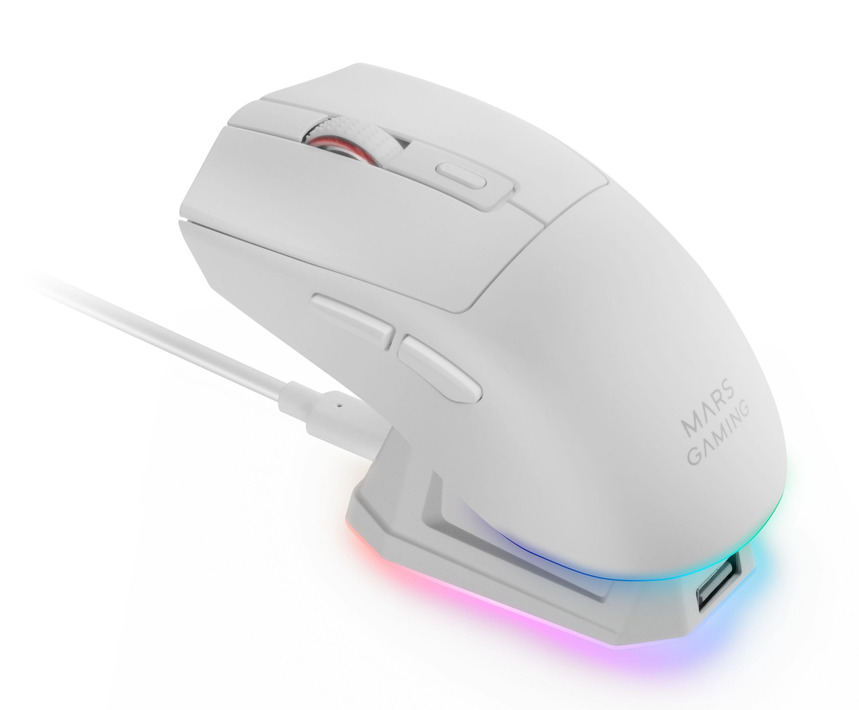 Rato Gaming MARS GAMING MMT3W (Mão direita - 14400 DPI - Ótico - Branco), miniatura 3