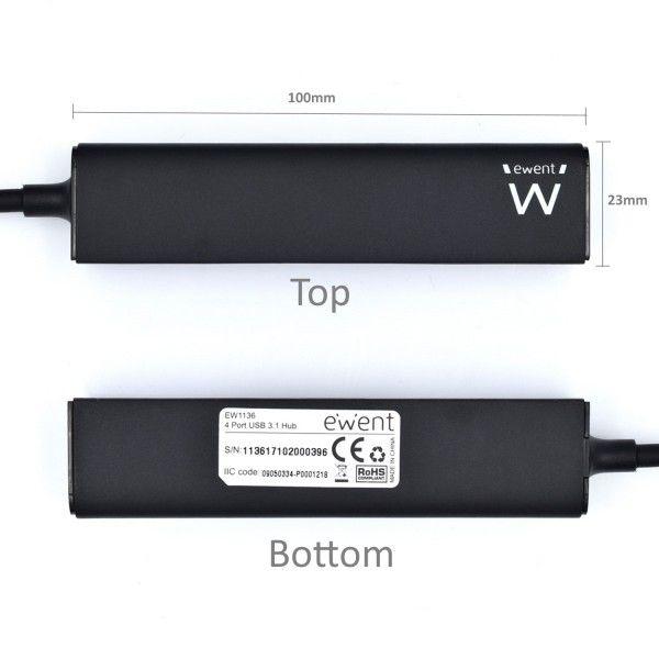 Hub USB EWENT EW1136 (0,15 m - Preto) — miniatura 5