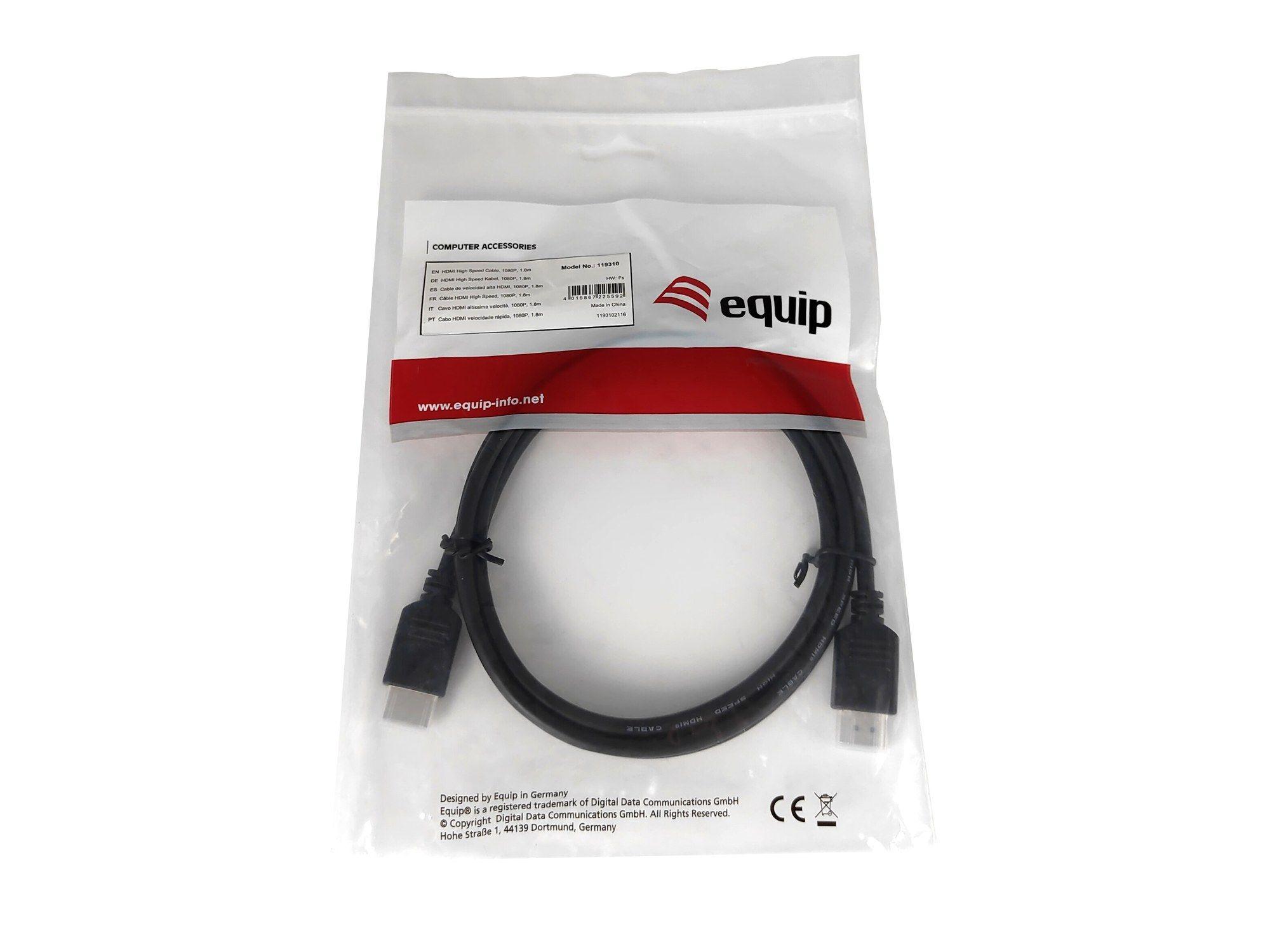 Cabo HDMI EQUIP 119310 (1,8 m - 60 Hz - HDMI Type A - Preto), miniatura 3