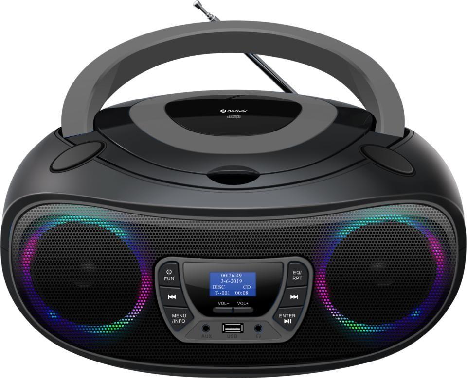 Rádio CD Portátil DENVER TDB-212GR (3,6 W - Cinzento)