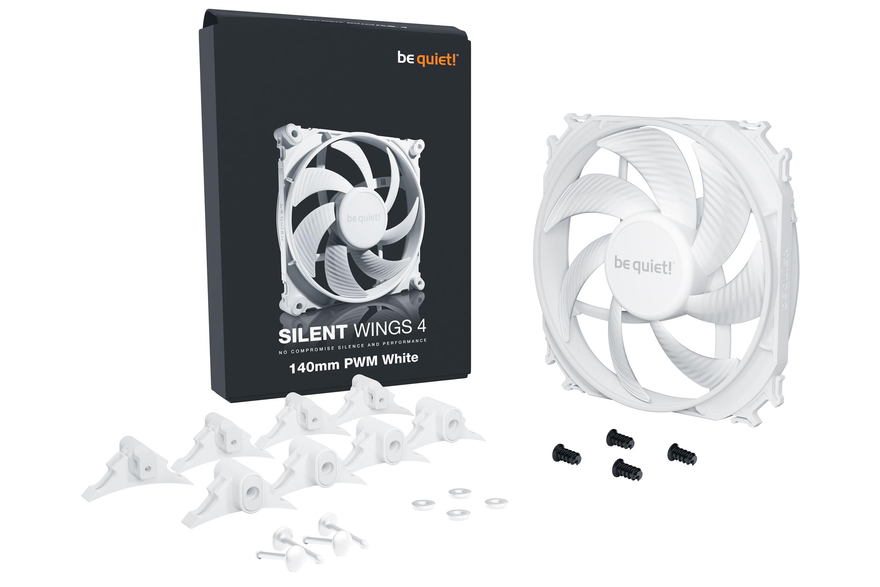 Ventoinha BE QUIET! Silent Wings 4 140mm PWM (14 cm - 3,6 W - Branco), miniatura 4