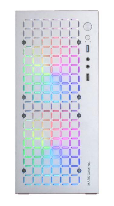 Caixa Micro-ATX MARS GAMING MC-CORE (micro-ATX, Mini-ITX - Mini Tower - Metal, Vidro temperado - Branco)